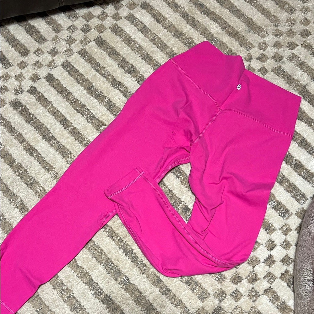 Lululemon women's align double lined 25" hem leggings sonic pink